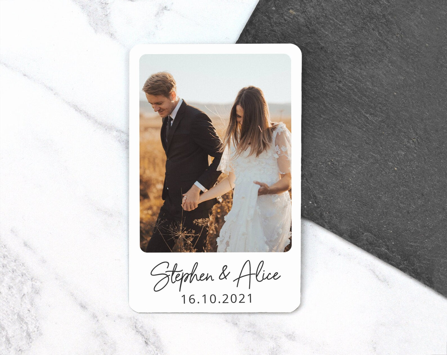 Personalised Photo Wallet Card with Text on Bottom