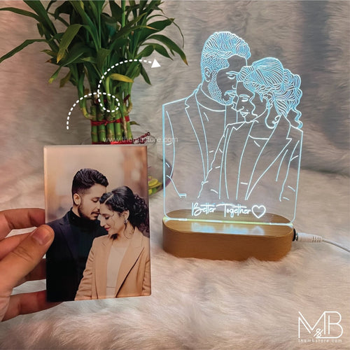 3D Illusion LED Line Art Lamp - The MB Prints 3D Illusion LED Line Art Lamp