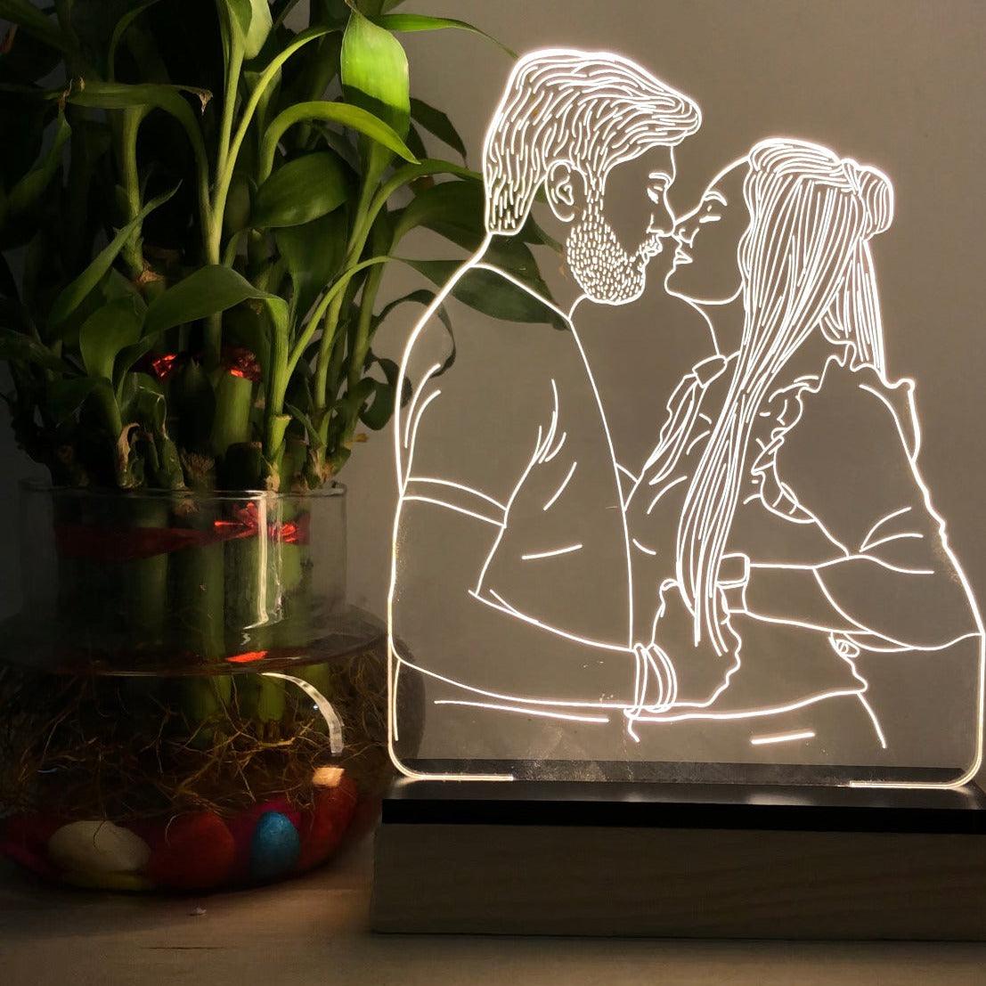3D Illusion LED Line Art Lamp - The MB Prints 3D Illusion LED Line Art Lamp