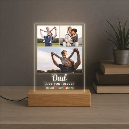Love You Dad with Custom Collage Lamp