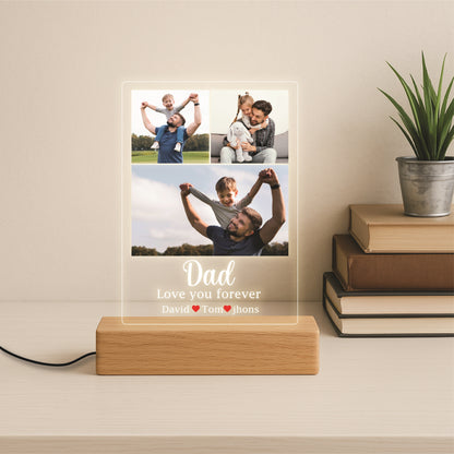 Love You Dad with Custom Collage Lamp