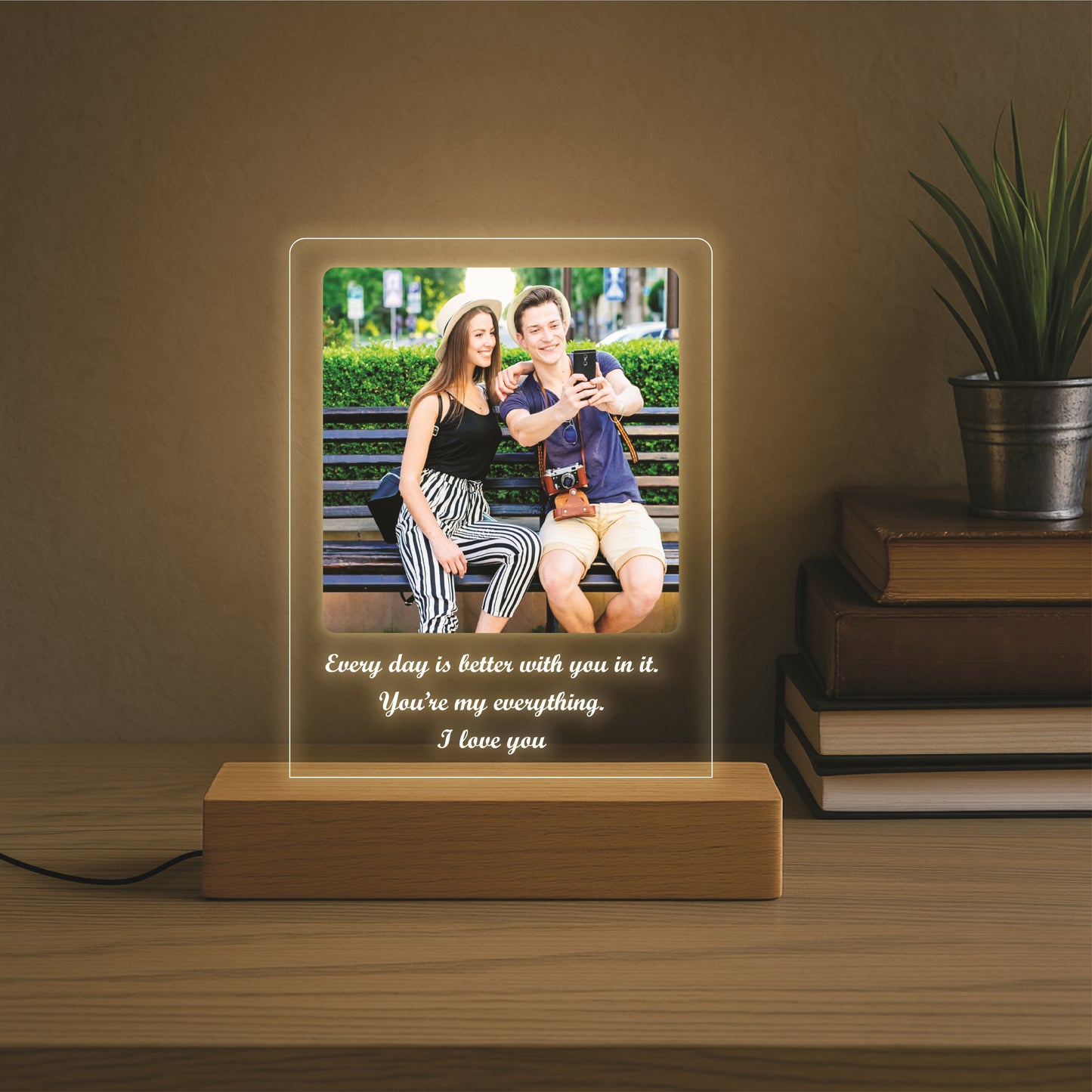 Custom Picture Lamp with Text Lamp
