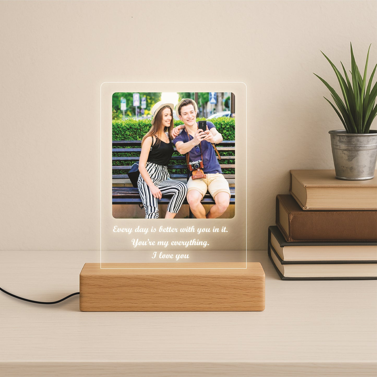 Custom Picture Lamp with Text Lamp