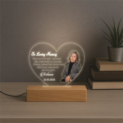 Heart Cut-out Picture Lamp with Custom Text