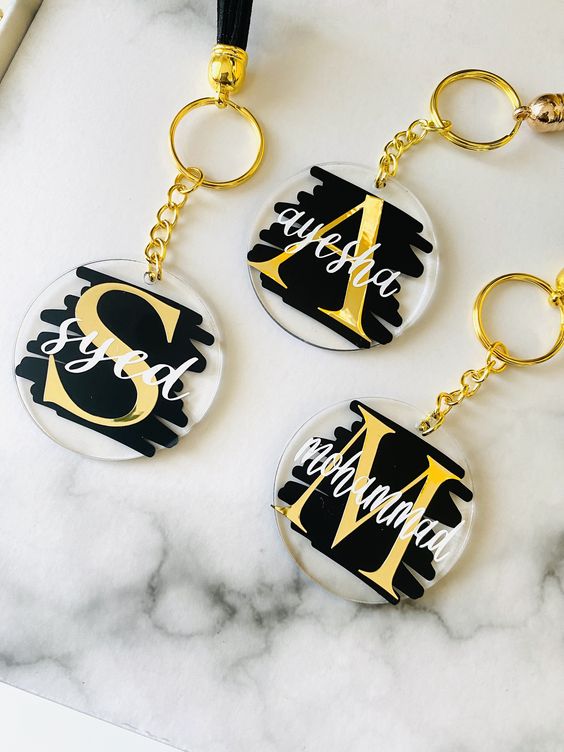 Name with Initials Keyring