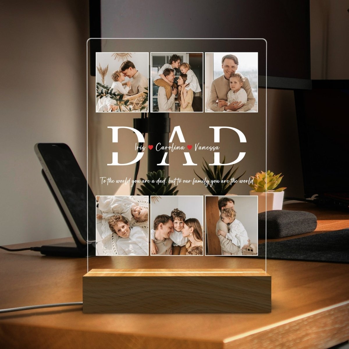 Custom father Day Lamp - The MB Prints Custom father Day Lamp
