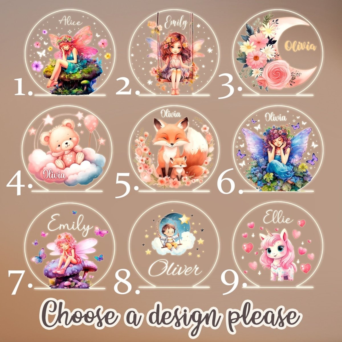 Custom Moon and Star Nightlight - The MB Prints Custom Moon and Star Nightlight
