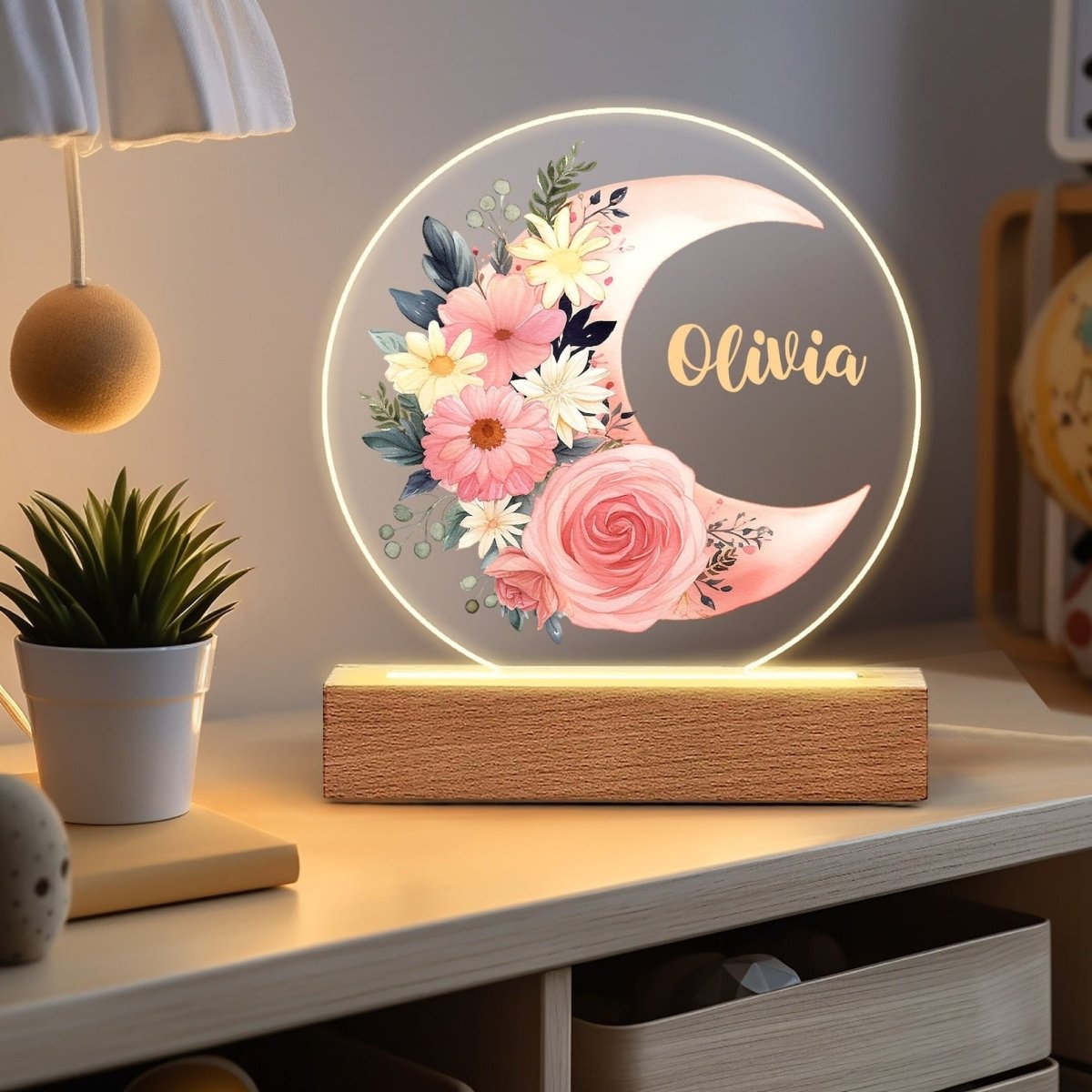 Custom Moon and Star Nightlight - The MB Prints Custom Moon and Star Nightlight