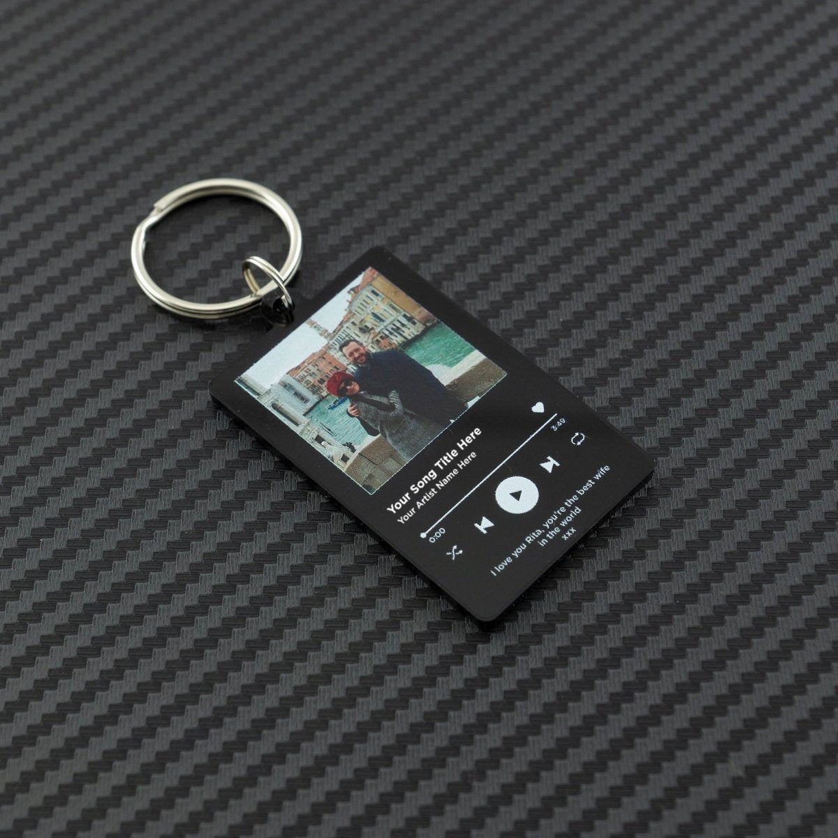 Customize Music with text Keychain - The MB Prints Customize Music with text Keychain