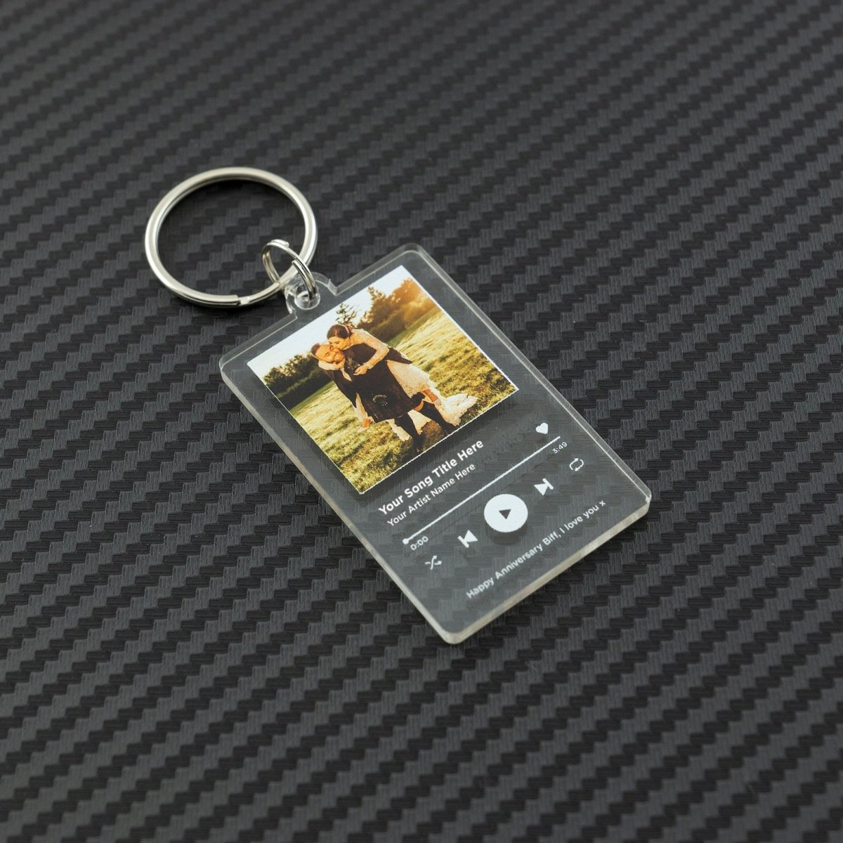 Customize Music with text Keychain - The MB Prints Customize Music with text Keychain