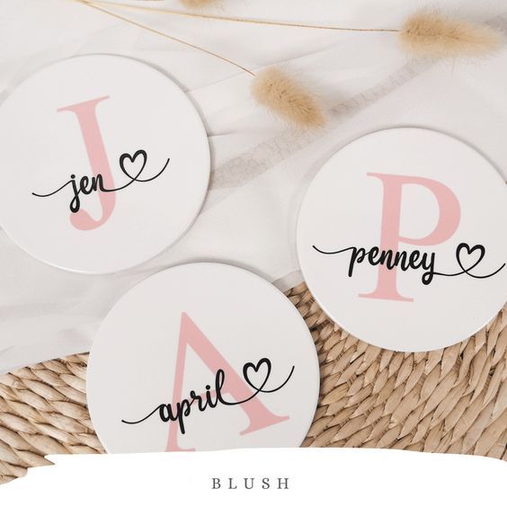 Custom Initial Name Coaster