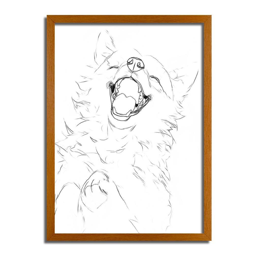 Joyful Dog LED Light Up Painting Frame Artwork 4d Lamp