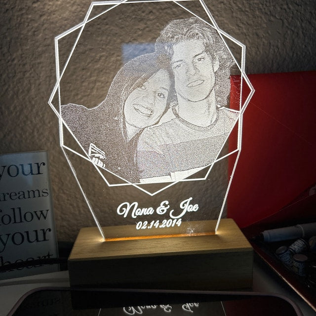 Personalized LED Light with Photo and Text
