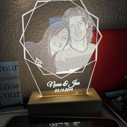 Personalized LED Light with Photo and Text