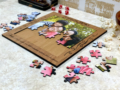 Personalized Wood Puzzle with Picture Frame