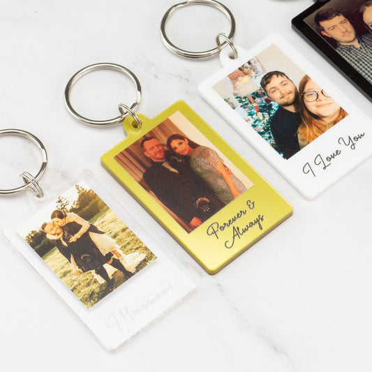 Personalize Picture with text Keychain