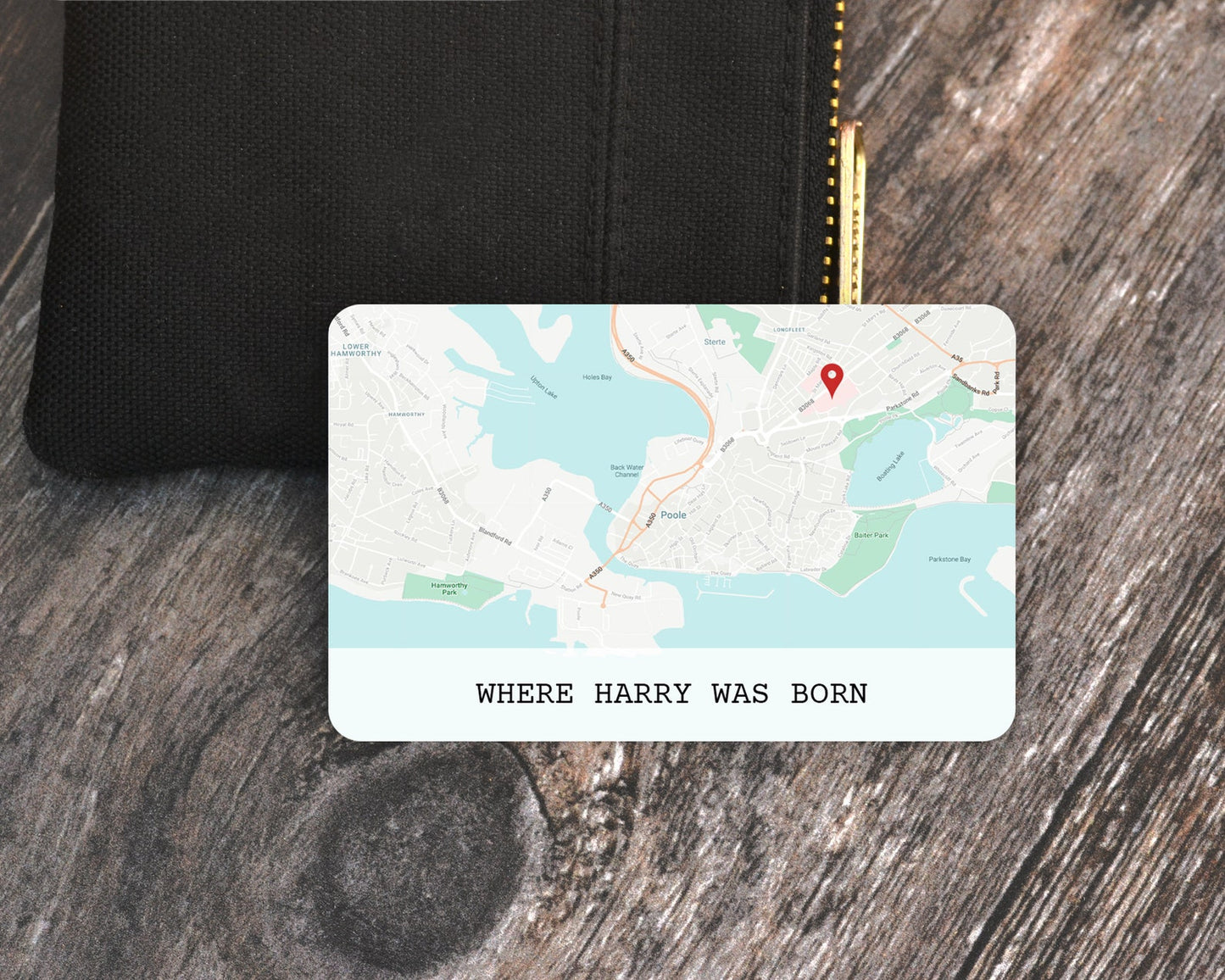 Personalised Map Wallet Card