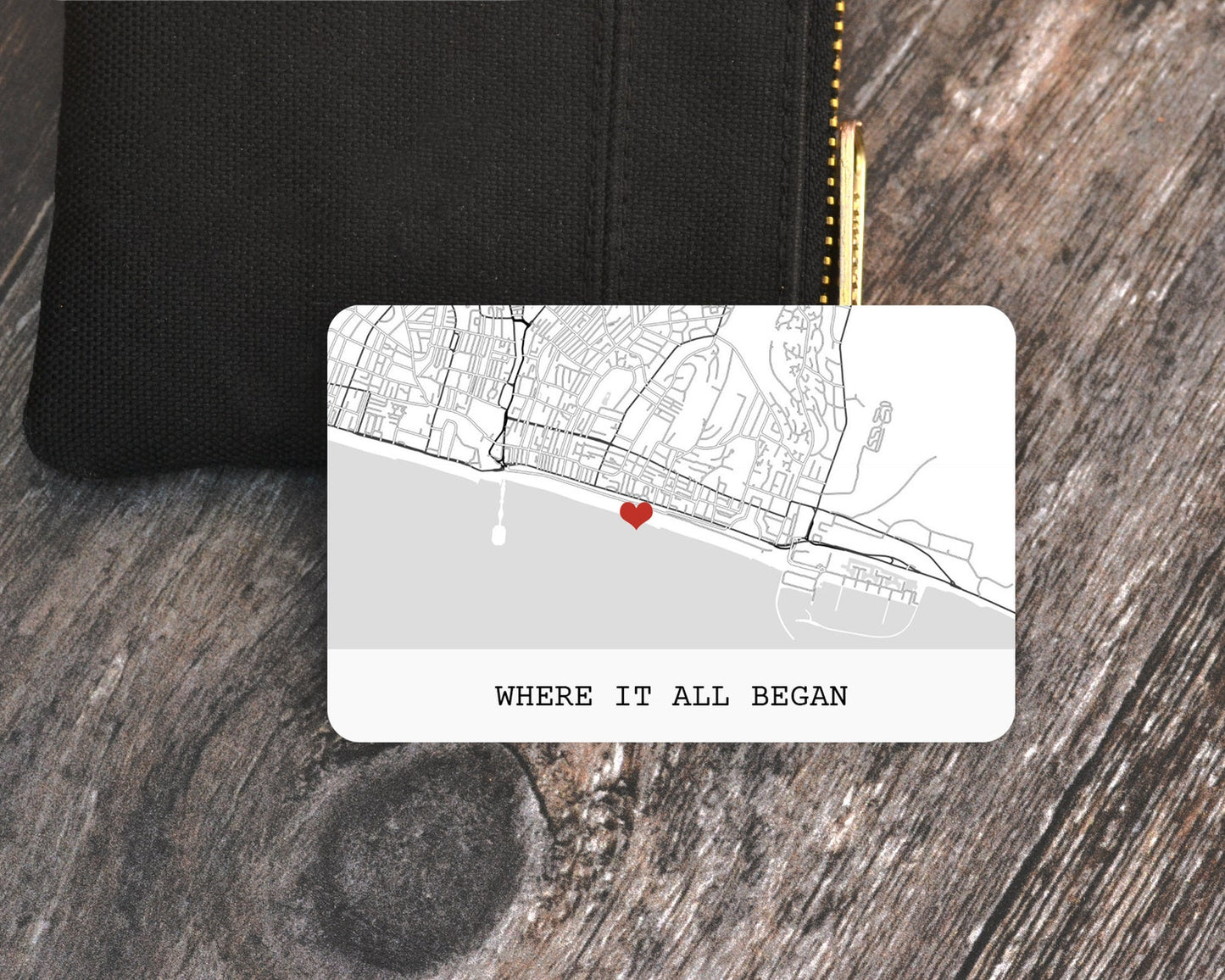 Personalised Map Wallet Card