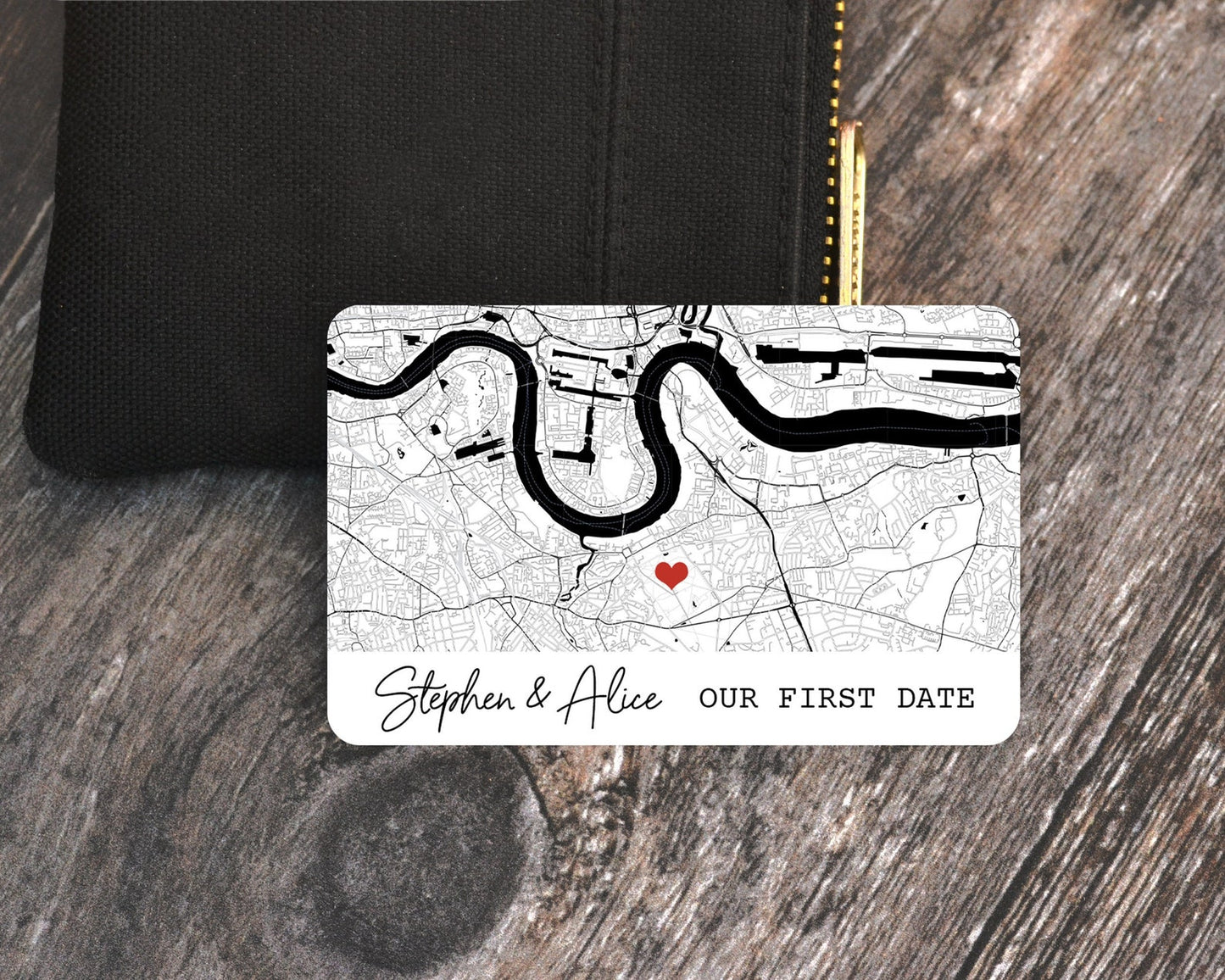 Personalised Map Wallet Card