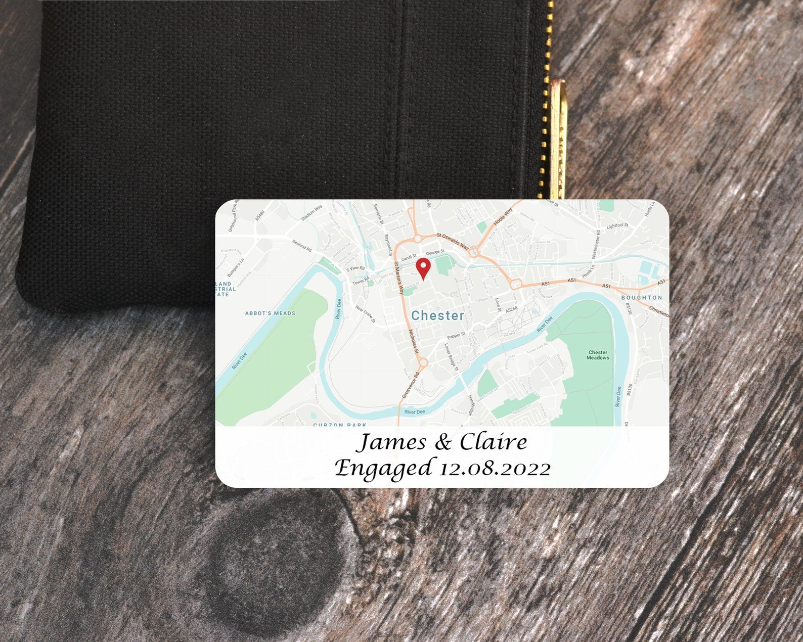 Personalised Map Wallet Card