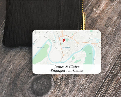 Personalised Map Wallet Card
