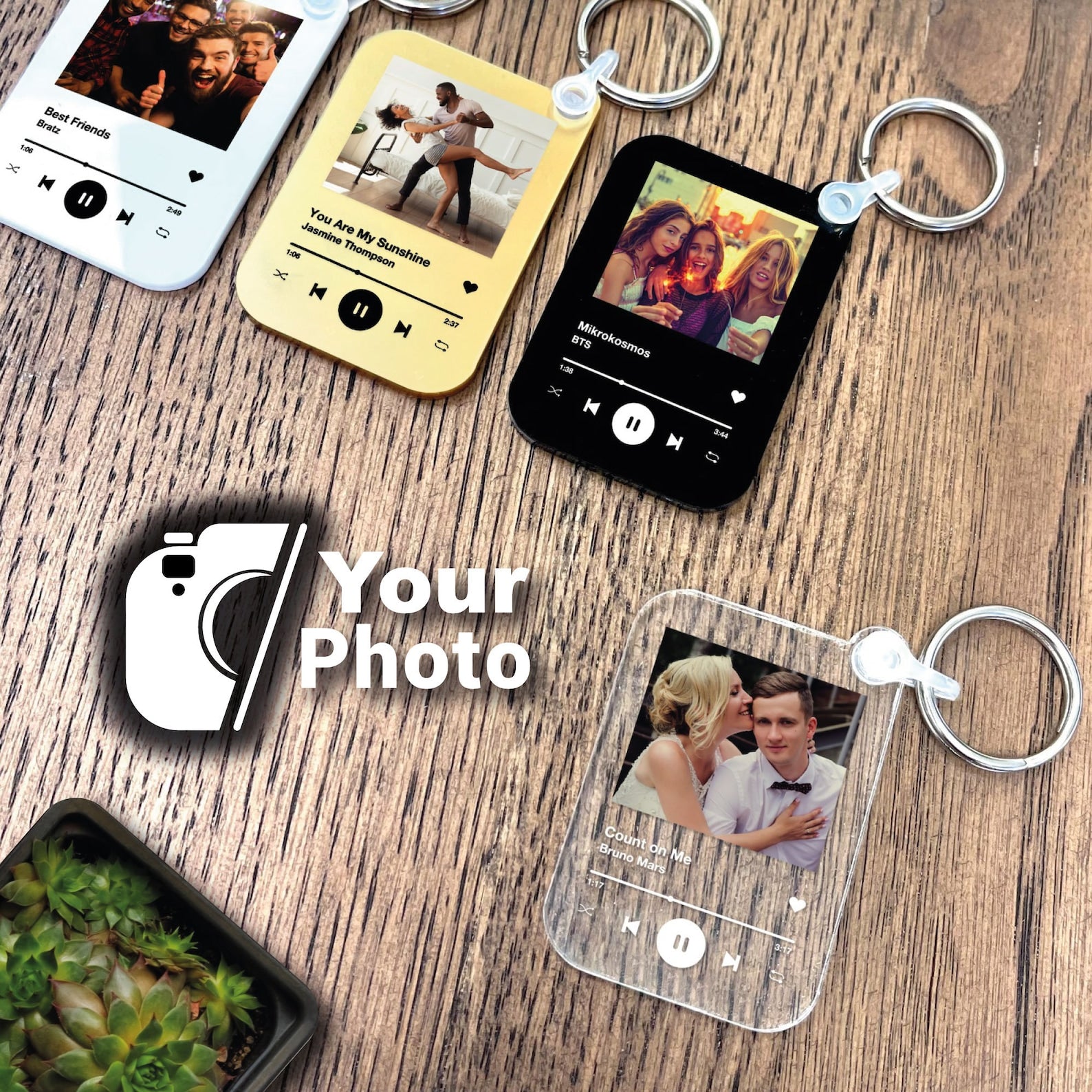 Personalized Music Keychain