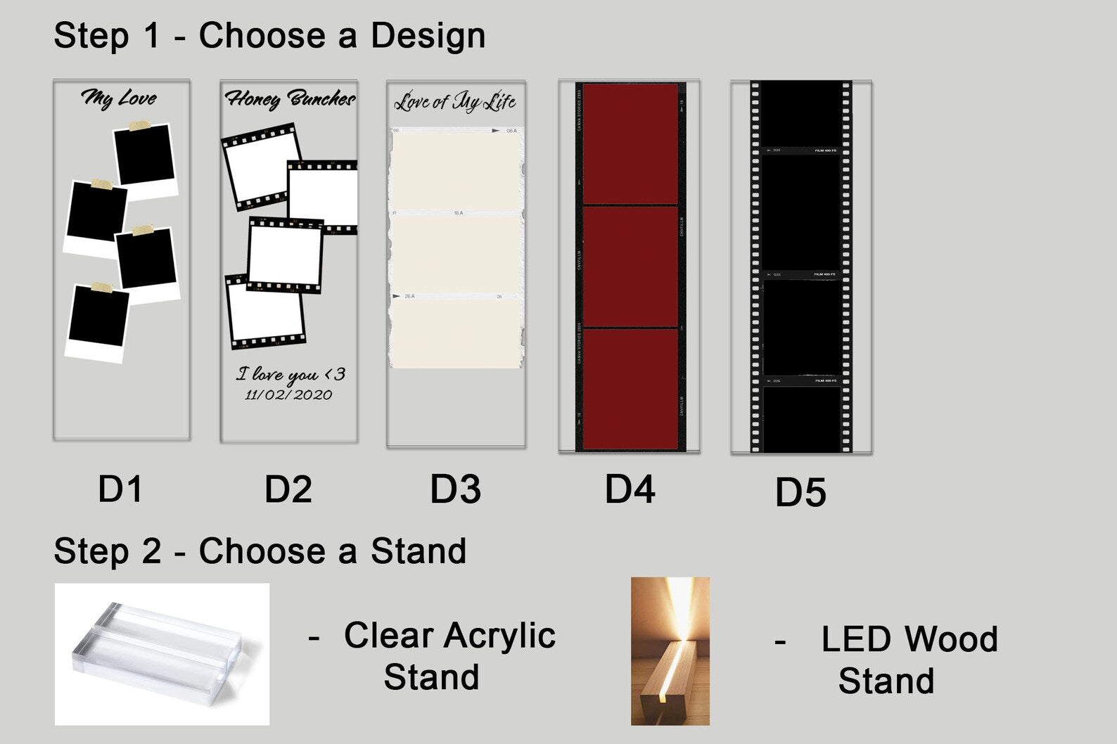Personalized Film Photo Acrylic Stand