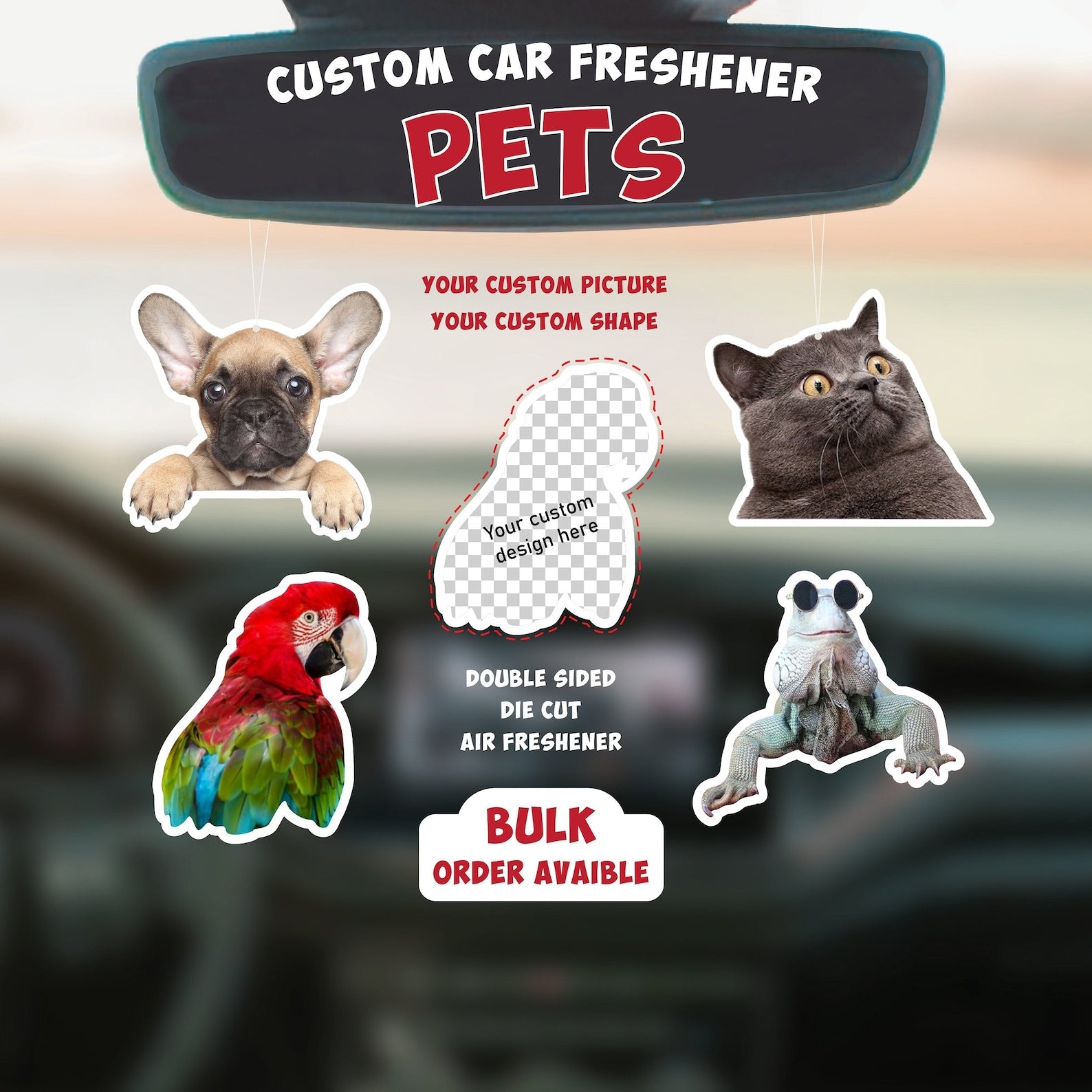 Custom Photo Car Pet Hanger