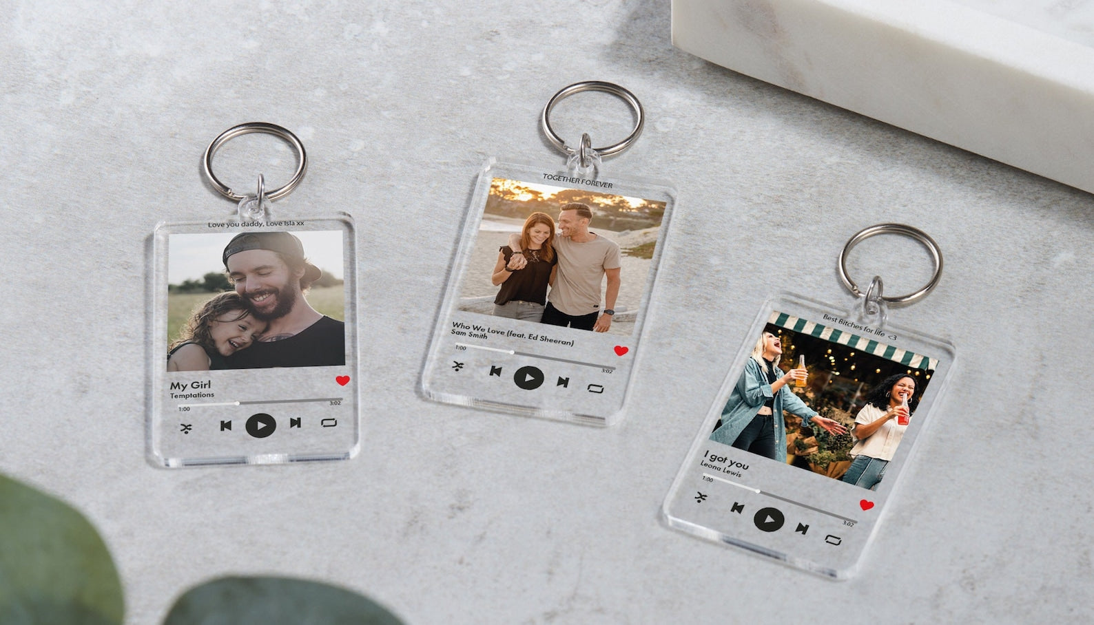 Personalized Music Keychain