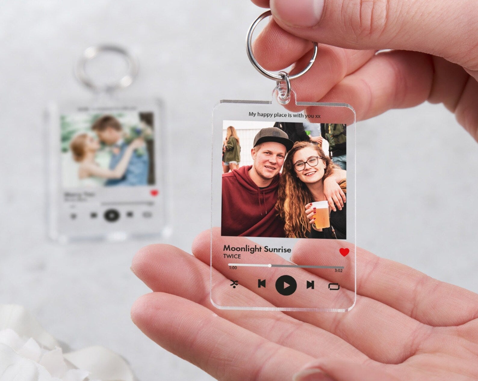 Personalized Music Keychain