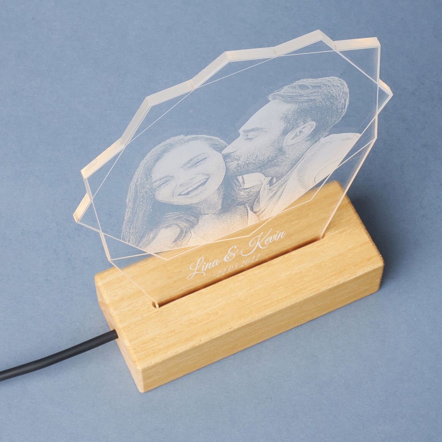 Personalized LED Light with Photo and Text