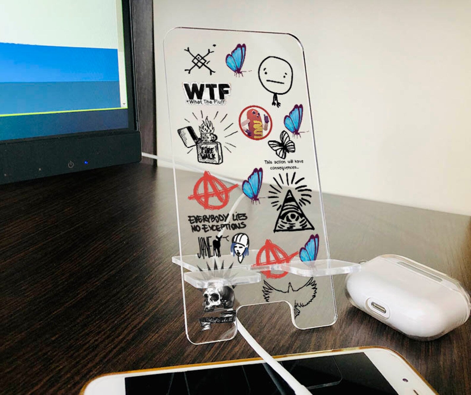 Personalized Desktop Anti-slip Acrylic Phone Holder