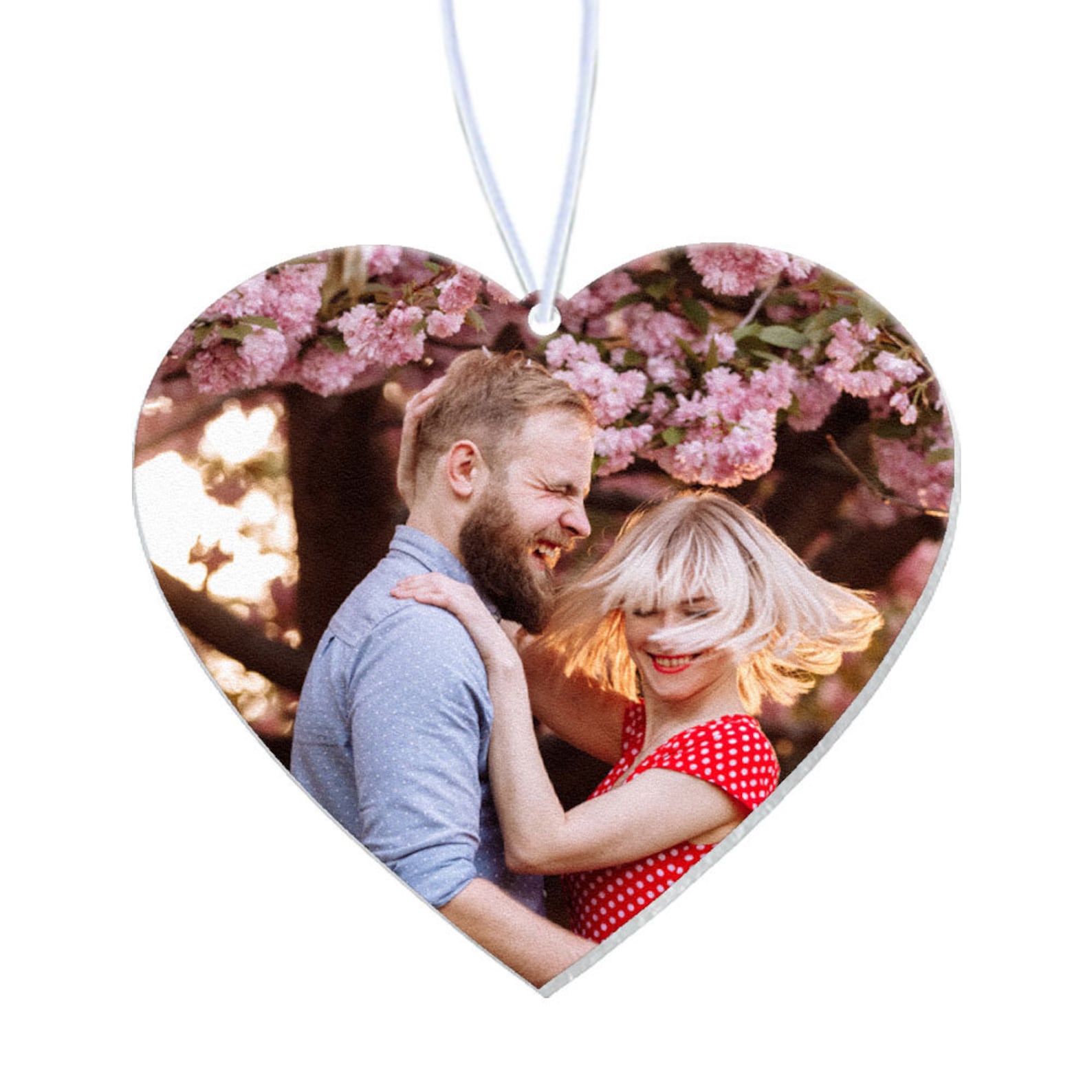 Custom Photo Heart Shaped Car Hanging