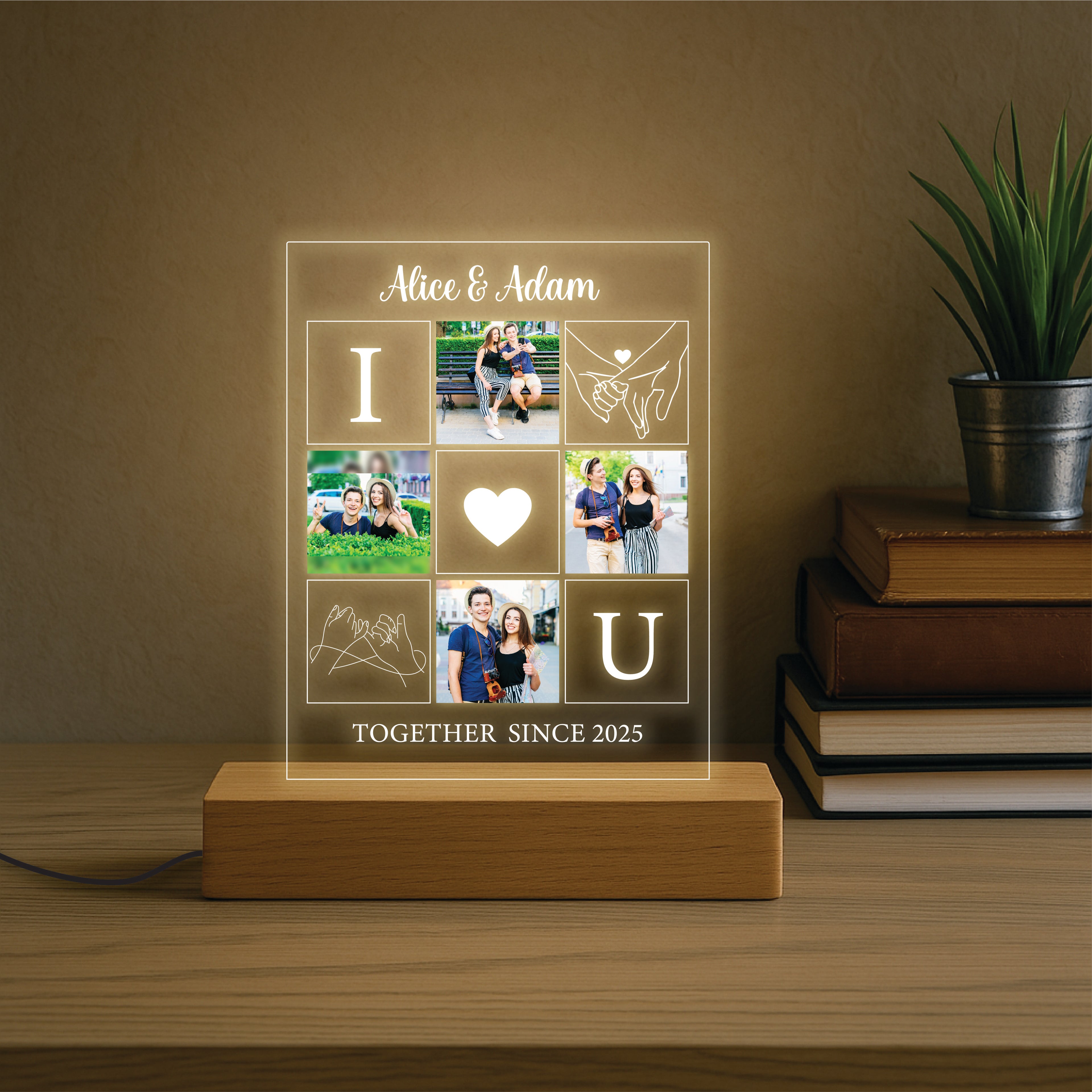 I Love You Couple Lamp
