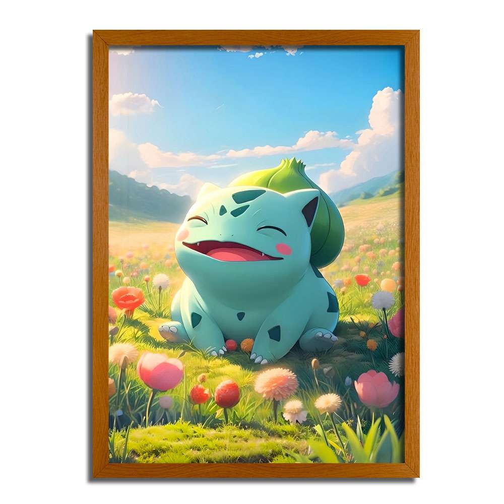 Bulbasaur's Blissful Meadow - Pokémon LED Light Painting Artwork 4D Lamp