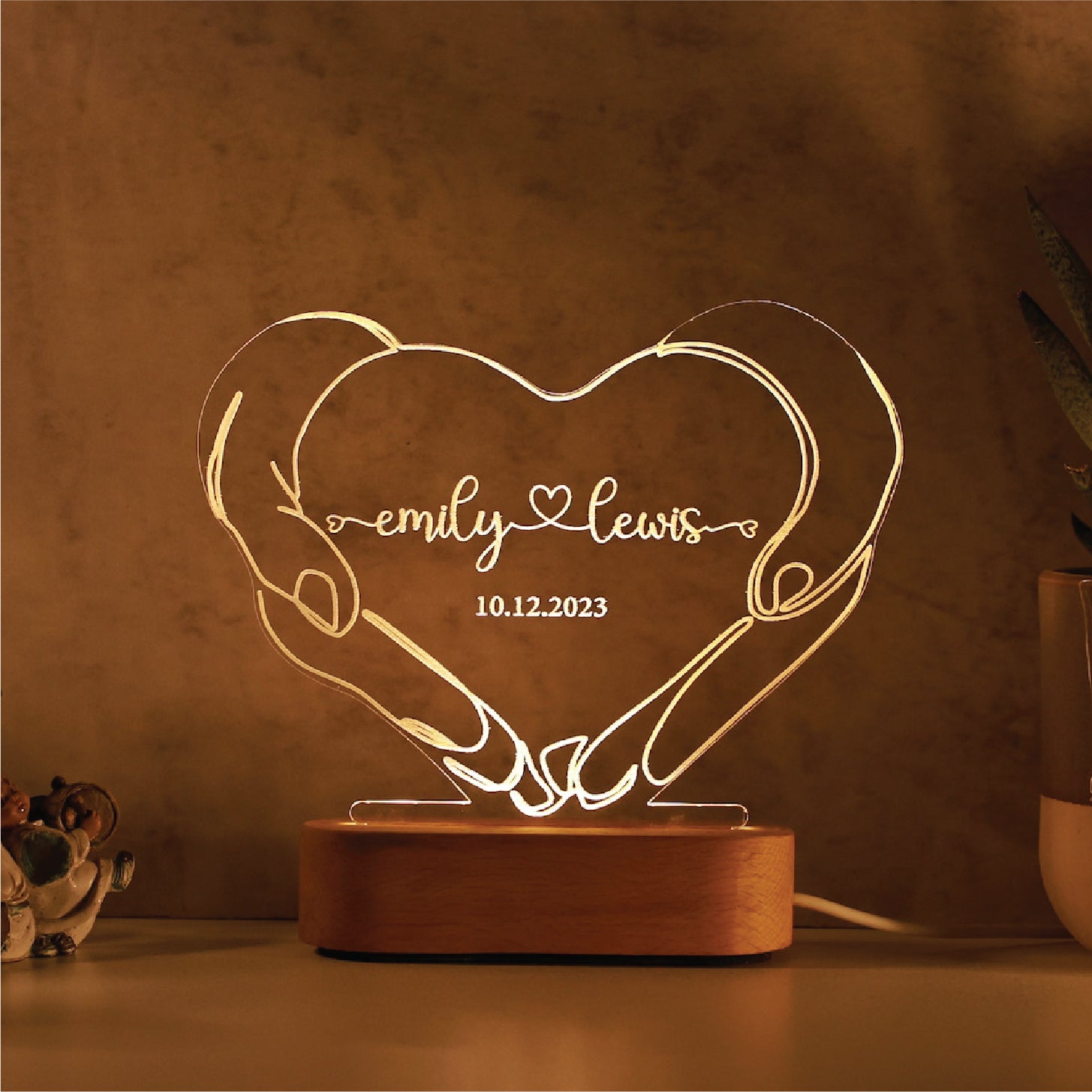 Personalized Night Light for Couples